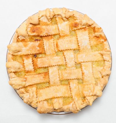 Pineapple, Apricot, and Cranberry Lattice-Crust Pie